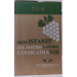 Vino Bianco - Bag in Box 5 lt. - Terre Siciliane I.G.T. - Colomba Bianca